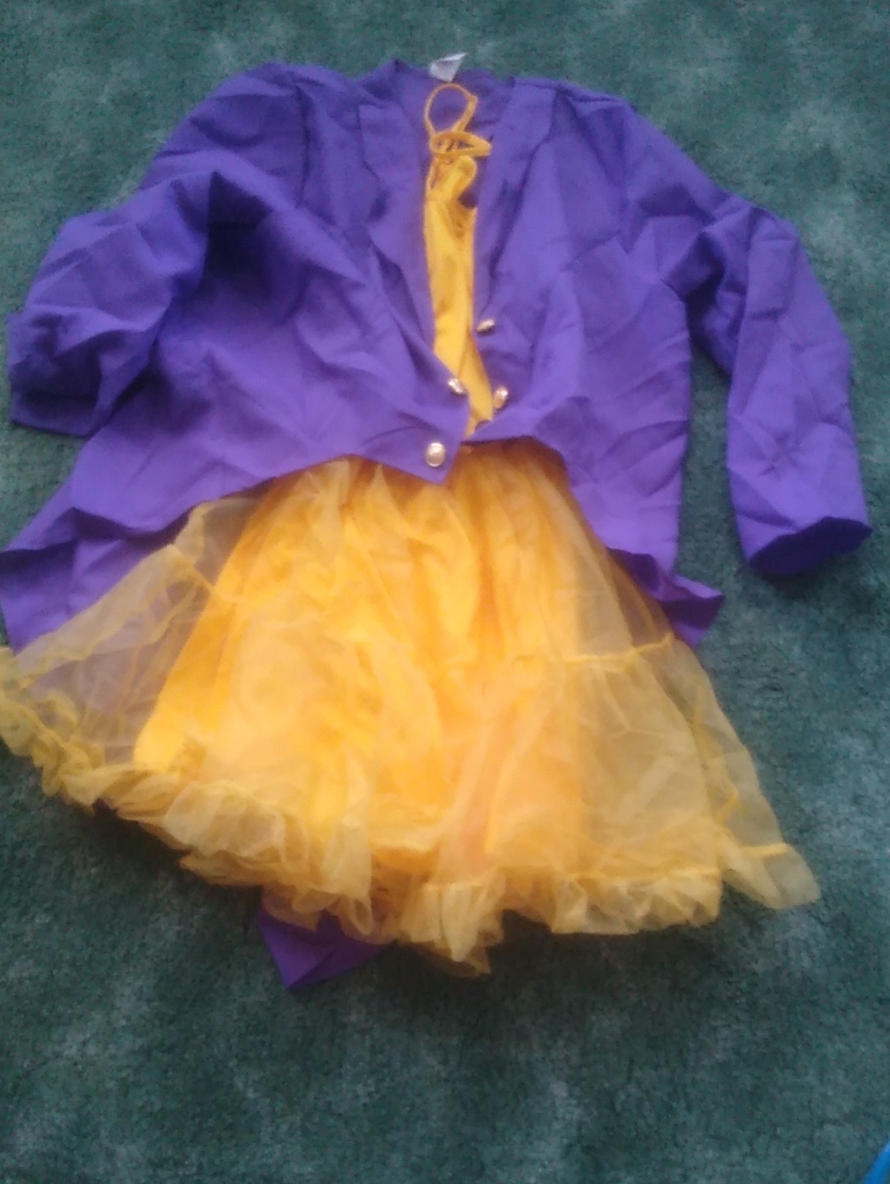 Morphe Purple Jacket with Yellow Tulle Dress Costume